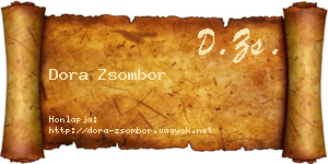 Dora Zsombor névjegykártya